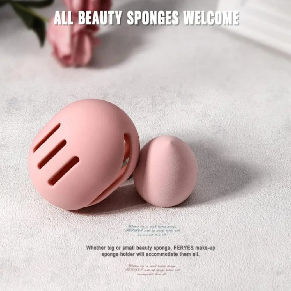 1PC Makeup Sponge Holder Eco-Friendly Silicone Multi-hole Beauty Egg Storage Case Travel Protable Cosmetic Puff Box Maquillaje