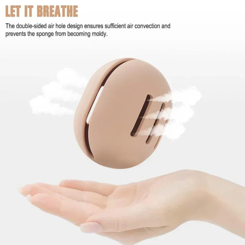 1PC Makeup Sponge Holder Eco-Friendly Silicone Multi-hole Beauty Egg Storage Case Travel Protable Cosmetic Puff Box Maquillaje
