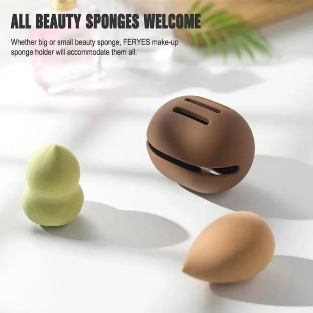 1PC Makeup Sponge Holder Eco-Friendly Silicone Multi-hole Beauty Egg Storage Case Travel Protable Cosmetic Puff Box Maquillaje