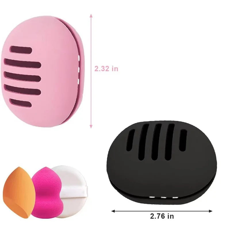 1PC Makeup Sponge Holder Eco-Friendly Silicone Multi-hole Beauty Egg Storage Case Travel Protable Cosmetic Puff Box Maquillaje